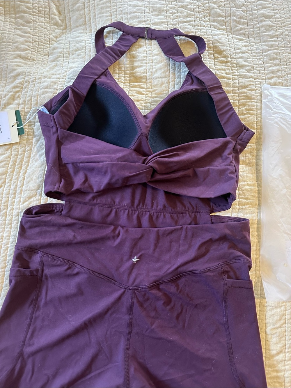 Halara Women's Purple Ultra Scupt  Athletic One-Piece Large Tall NWT - Picture 4 of 10
